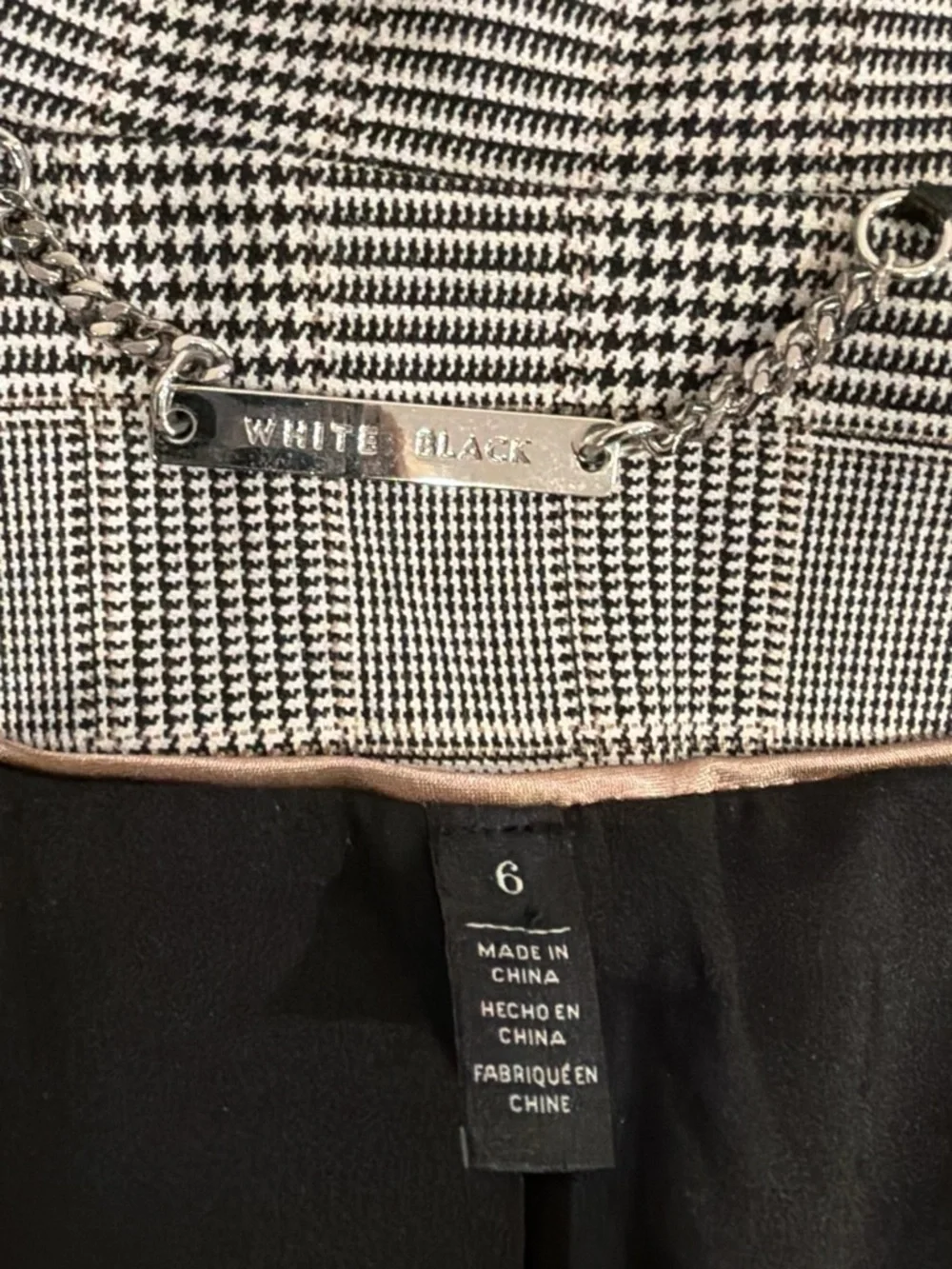 White House Black Market Glen Plaid Blazer Size 6 Tailored Double Button Chic - Picture 5 of 10